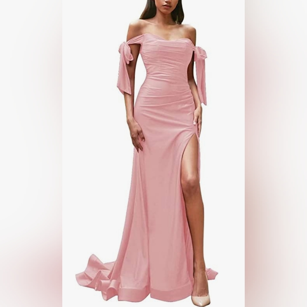 Mermaid off shoulder formal dress